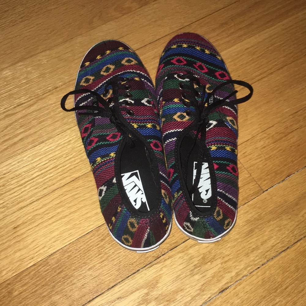 Tribal print Vans